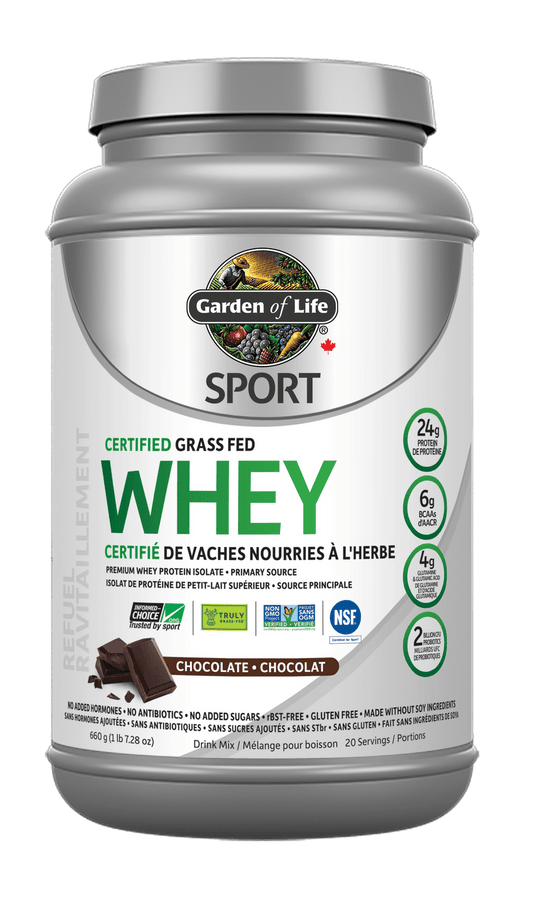 Garden of Life SPORT Certified Grass Fed Whey Chocolate 672g