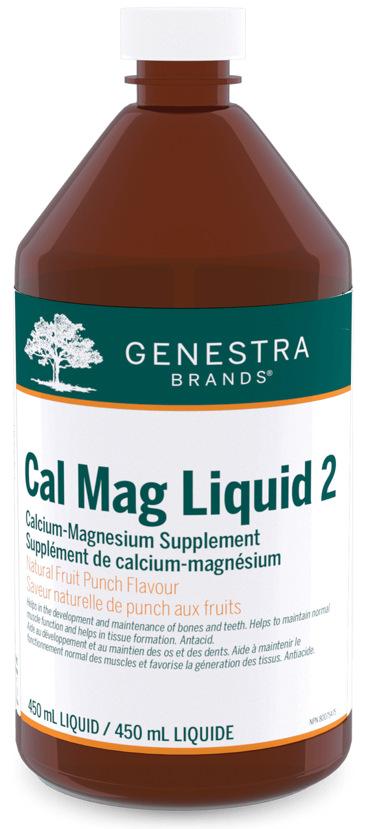 Genestra Cal Mag Liquid 2 Fruit Punch 450mL 