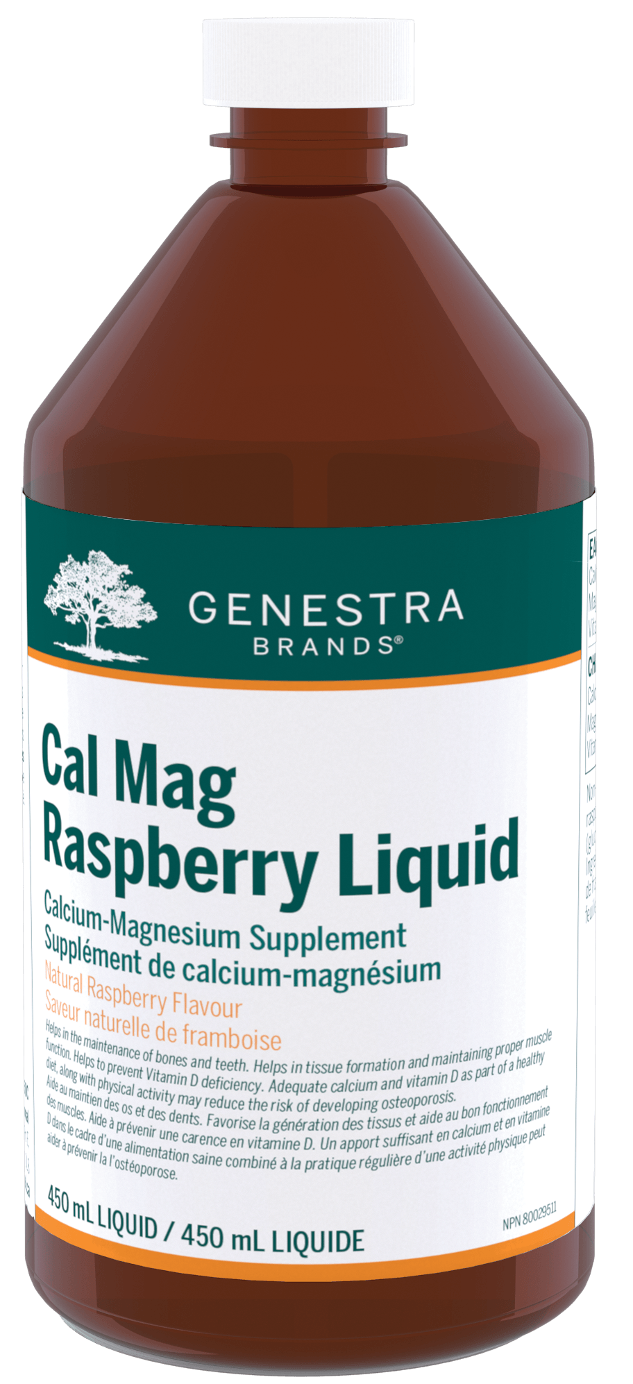 Genestra Cal Mag Raspberry Liquid 450mL 