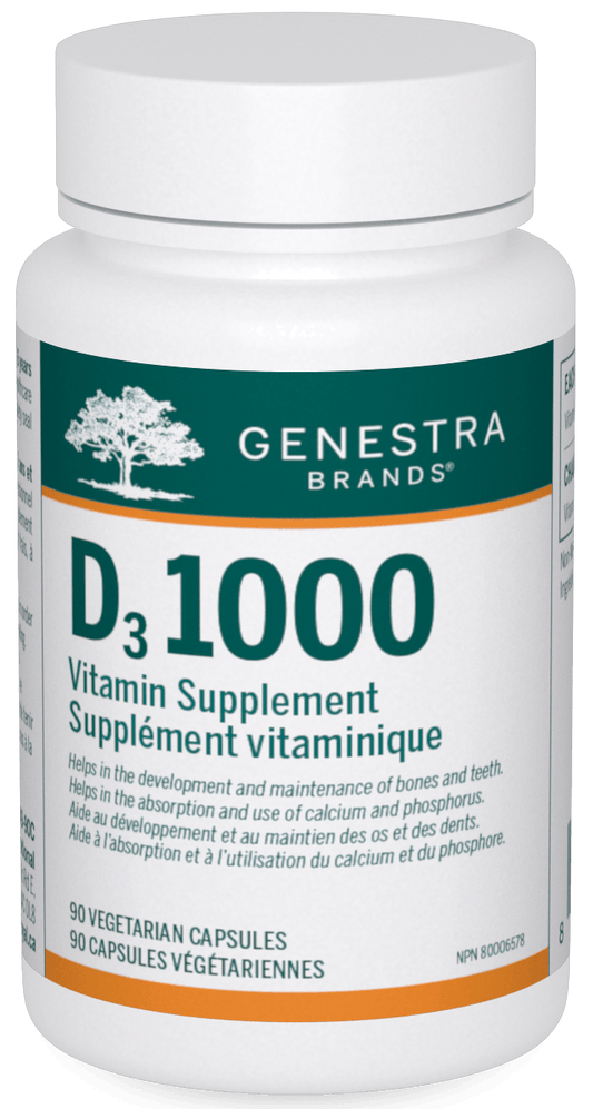 Genestra D3 1000 90 Veg Capsules 