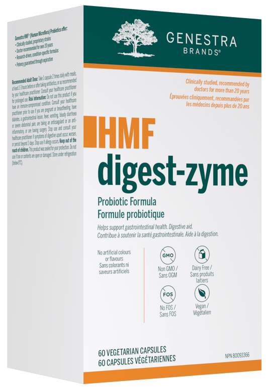 Genestra HMF Digest-Zyme 60 Veg Capsules 