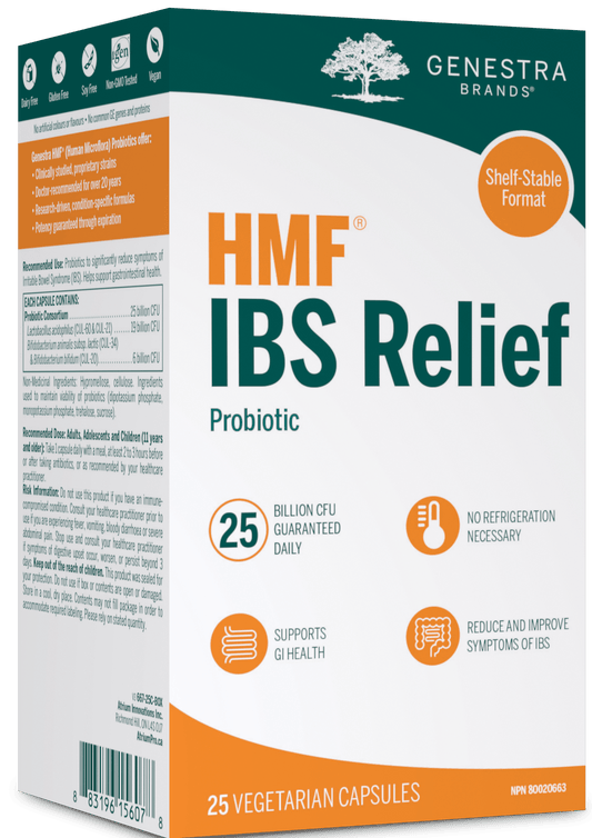 Genestra HMF IBS Relief Shelf Stable 25 Veg Capsules 