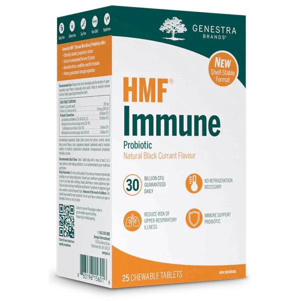Genestra HMF Immune Shelf Stable 25 Chewable Tablets 