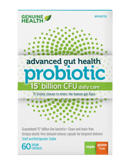 Genuine Health Advanced Gut Health Probiotic 15 Billion CFU 60 Capsules