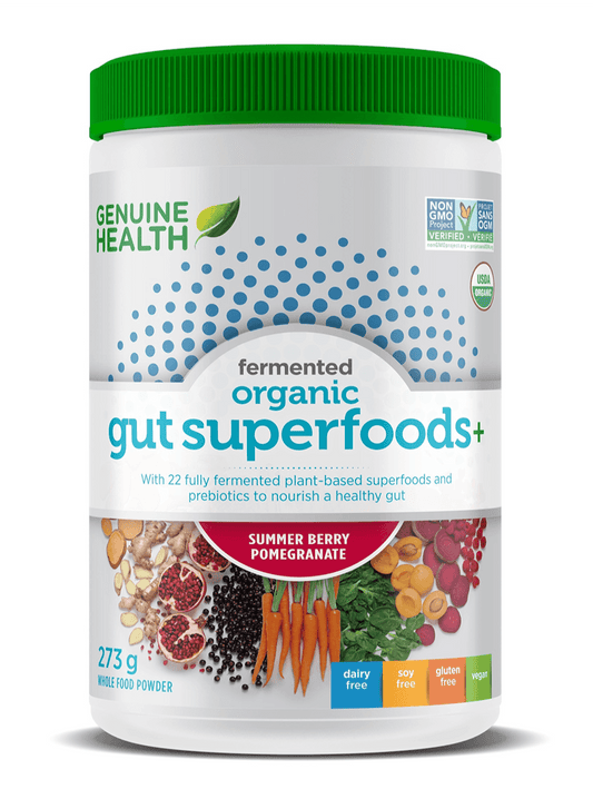 Genuine Health Fermented Organic Gut Superfoods+ Summer Berry Pomegranate 273g 