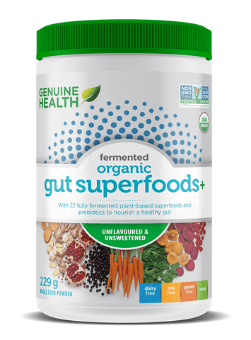 Genuine Health Fermented Organic Gut Superfoods+ Unflavoured & Unsweetened 229g