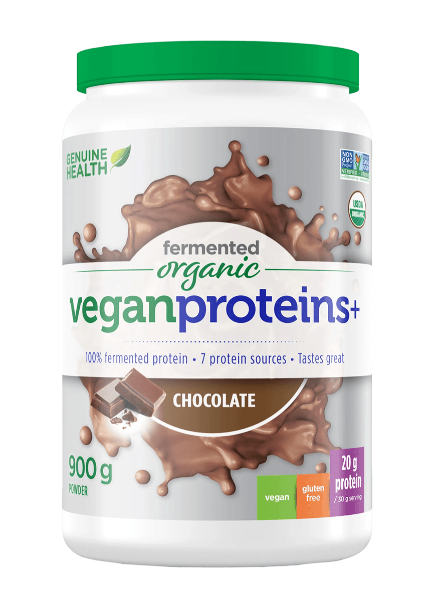 Genuine Health Fermented Organic Vegan Proteins+ Chocolate 900g 