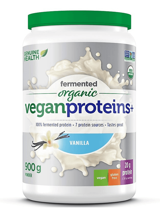Genuine Health Fermented Organic Vegan Proteins+ Vanilla 900g 