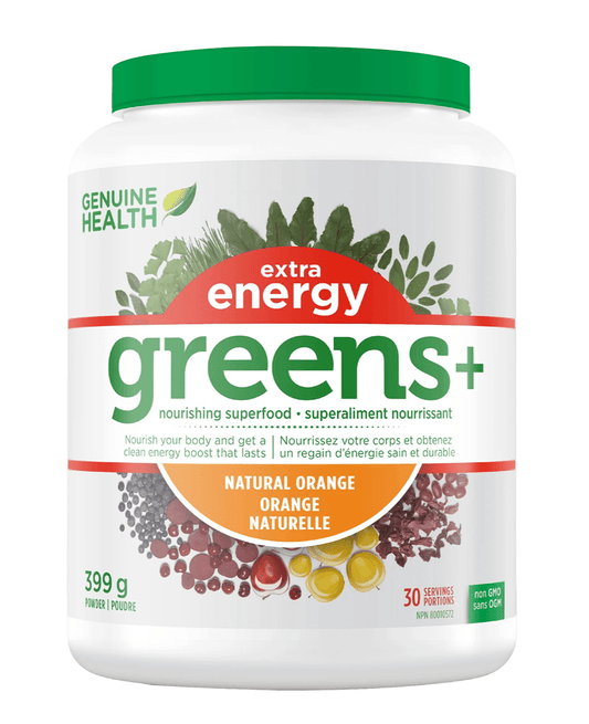 Genuine Health Greens+ Extra Energy Orange 30 Servings 