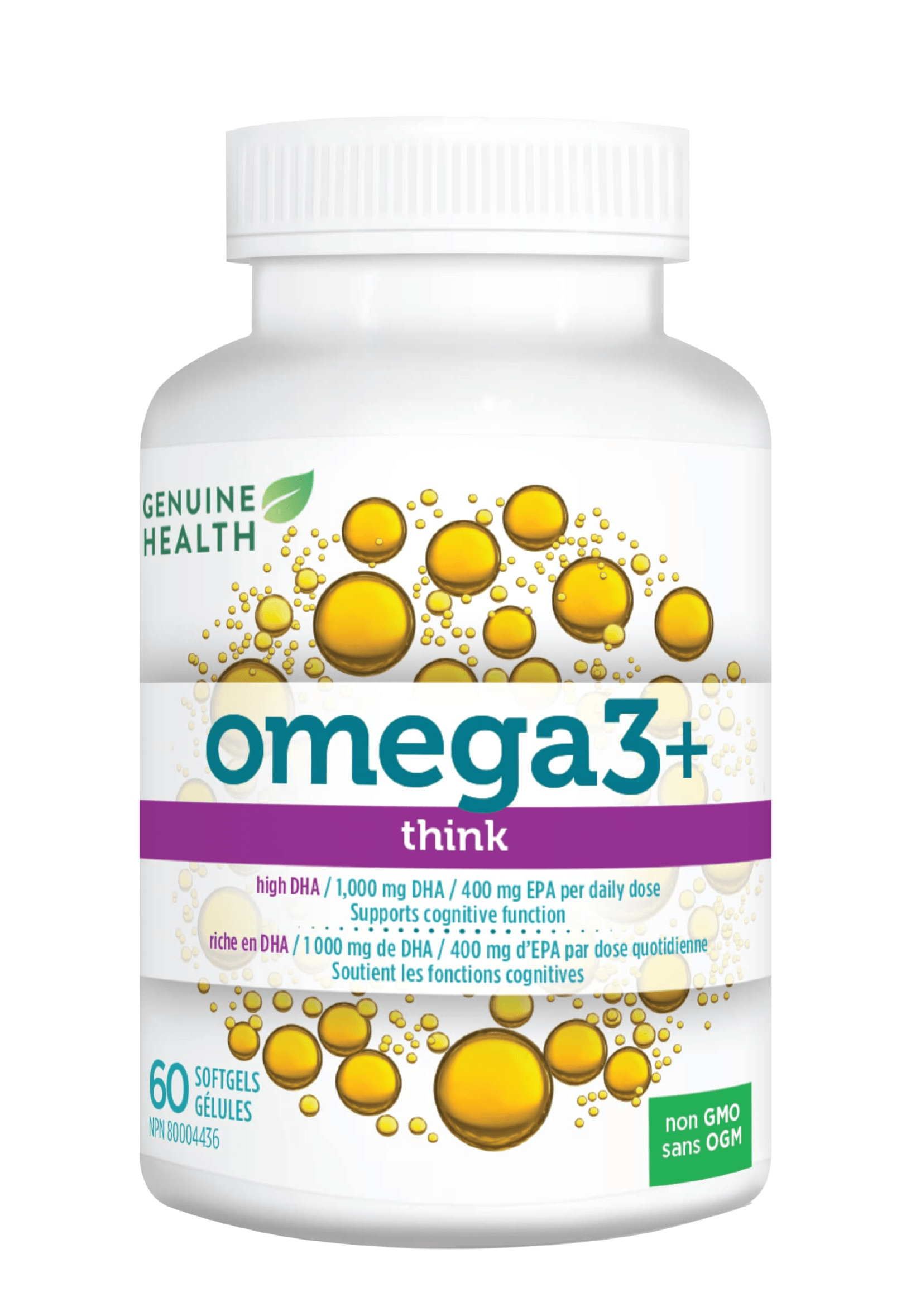 Genuine Health Omega3+ Think 60 Softgels 