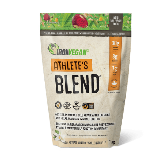 Iron Vegan Athlete's Blend - Vanilla 1kg Powder - Wellness Supplement