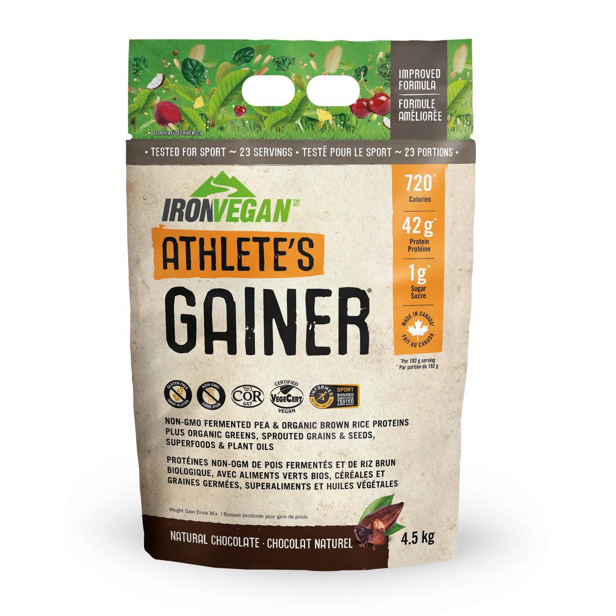 Iron Vegan Athlete's Gainer - Chocolate 4.5kg Powder - Wellness Supplement