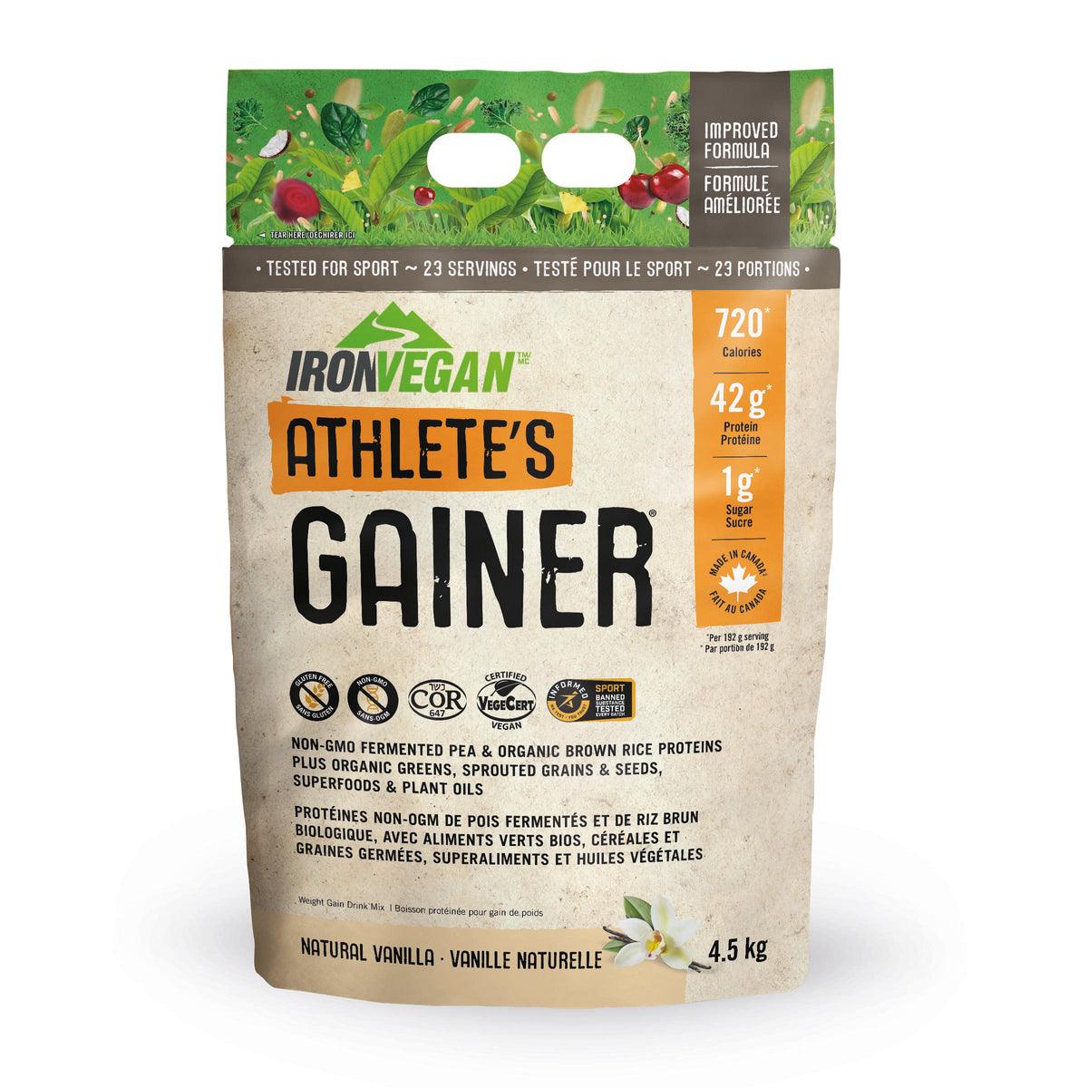 Iron Vegan Athlete's Gainer - Vanilla 4.5kg Powder - Wellness Supplement