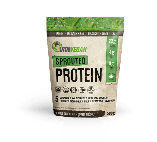 Iron Vegan Sprouted Protein - Chocolate 500g Powder - Wellness Supplement