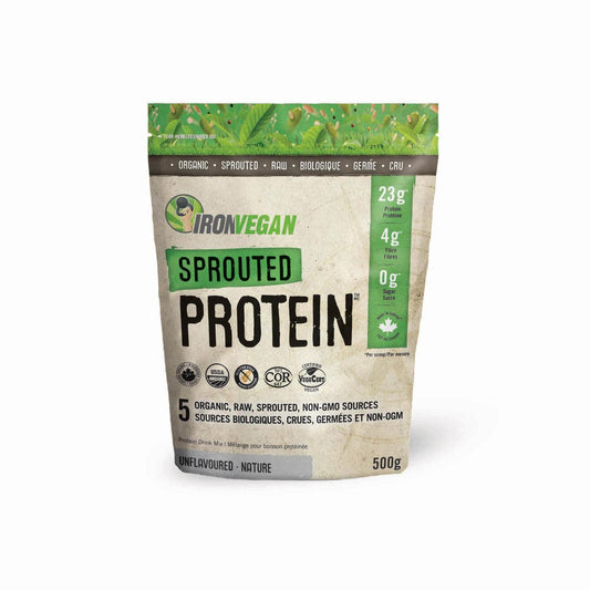 Iron Vegan Sprouted Protein - Unflavoured 500g Powder - Wellness Supplement