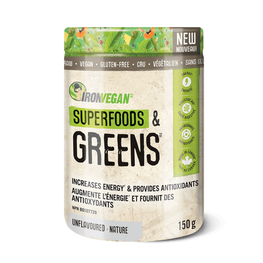 Iron Vegan Superfoods & Greens - Unflavoured 150g Powder - Wellness Supplement