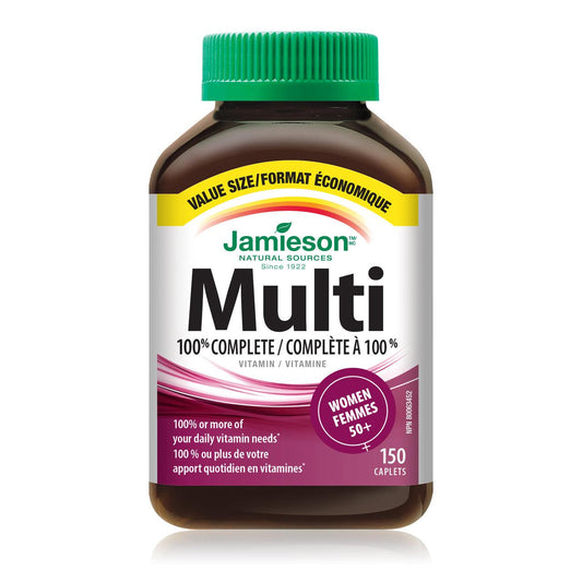 Jamieson 100% Complete Multivitamin for Women 50+ VALUE SIZE 150 Caplets