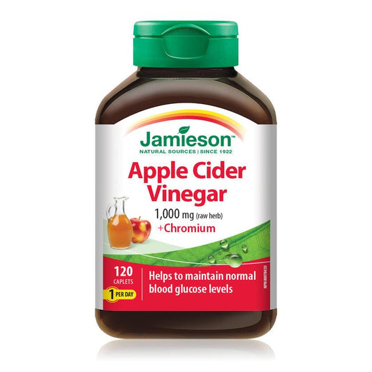 Jamieson Apple Cider Vinegar 1000mg + Chromium 120 Caplets