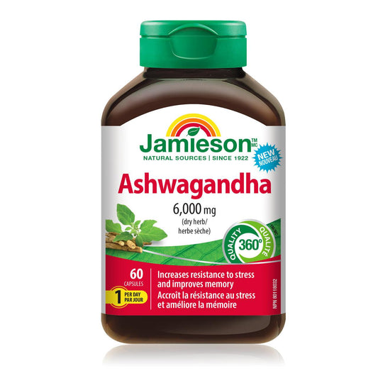 Jamieson Ashwagandha 6000mg 60 Capsules