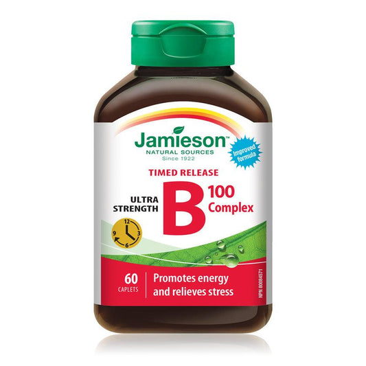 Jamieson B Complex 100 Ultra Strength Timed Release 60 Caplets