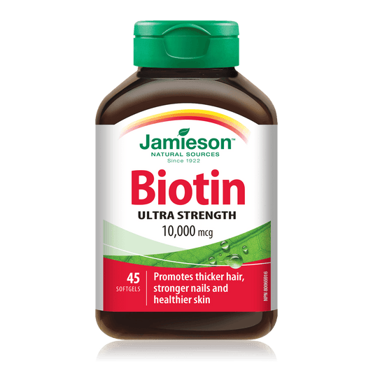 Jamieson Biotin Ultra Strength 10,000mcg 45 Softgels