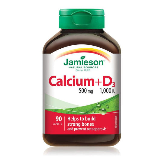 Jamieson Calcium 500mg + Vitamin D3 1000IU 90 Caplets