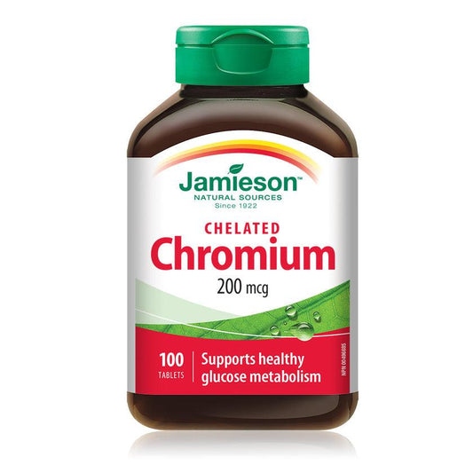 Jamieson Chelated Chromium 200mcg 100 Tablets