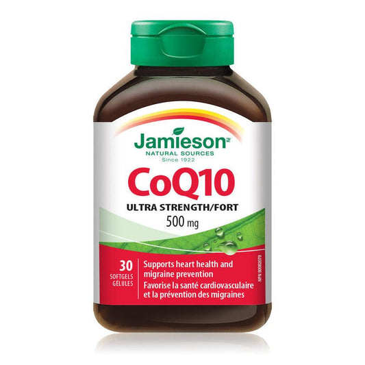 Jamieson CoQ10 Ultra Strength 500mg 30 Softgels