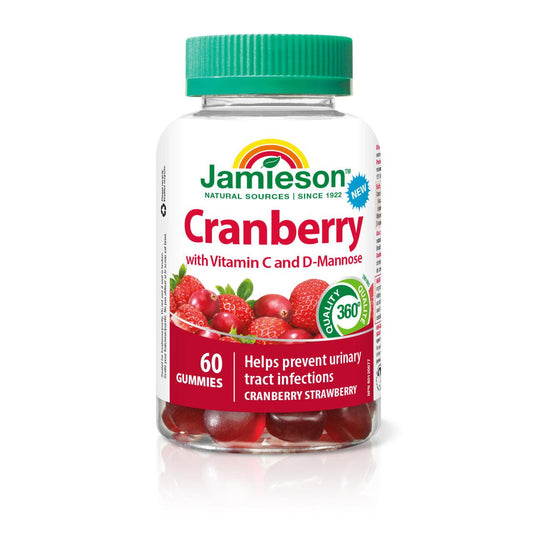 Jamieson Cranberry with Vitamin C and D-Mannose 60 Gummies