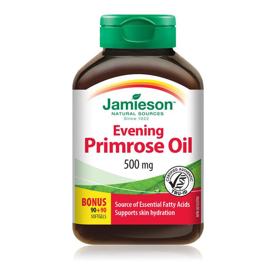 Jamieson Evening Primrose Oil 500mg BONUS SIZE 180 Softgels