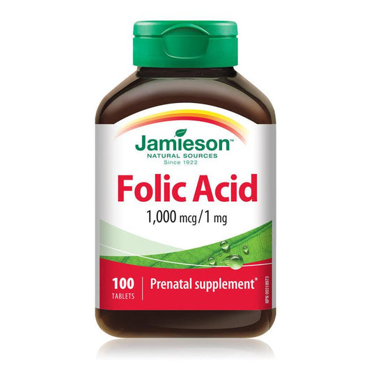 Jamieson Folic Acid 1000mcg 100 Tablets