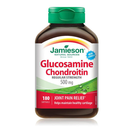 Jamieson Glucosamine Chondroitin 500mg 180 Softgels