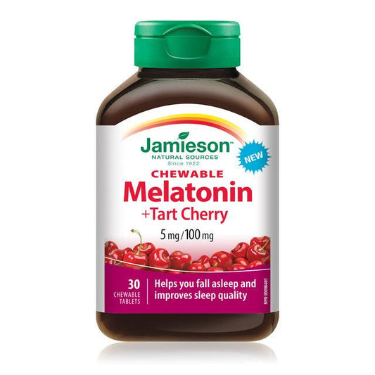 Jamieson Melatonin 5mg with Tart Cherry 100mg 30 Chewable