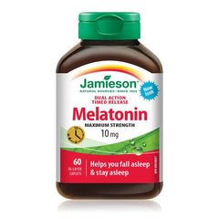 Jamieson Melatonin Maximum Strength 10mg Dual Action Timed Release 60 Caplets