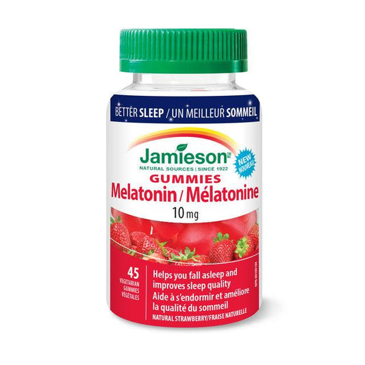 Jamieson Melatonin Maximum Strength 10mg Natural Strawberry 45 Gummies