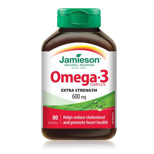 Jamieson Omega-3 Complete Extra Strength 600mg 80 Softgels