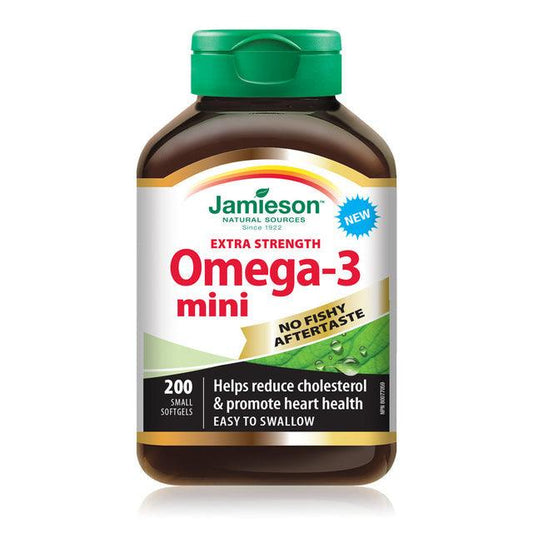 Jamieson Omega-3 No Fishy Aftertaste Extra Strength Mini 200 Softgels