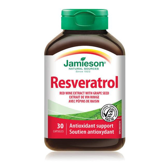 Jamieson Resveratrol Red Wine Extract with Grape Seed 30 Capsules