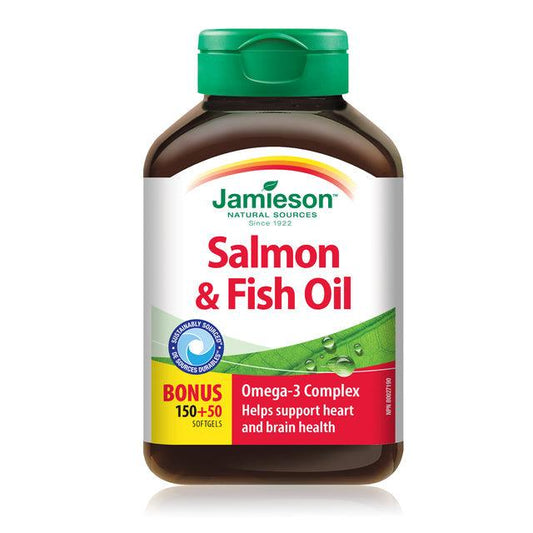 Jamieson Salmon & Fish Oil BONUS SIZE 200 Softgels
