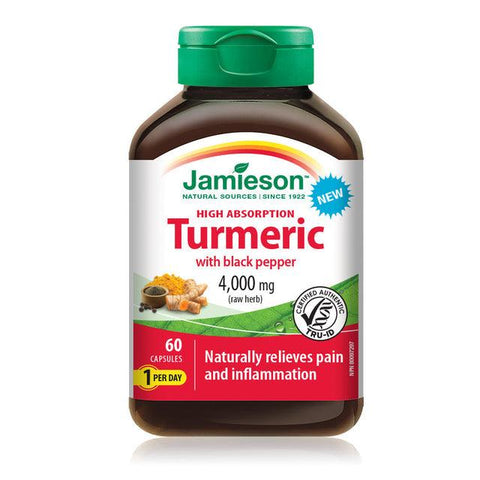Jamieson Turmeric with Black Pepper High Absorption 4000mg 60 Capsules
