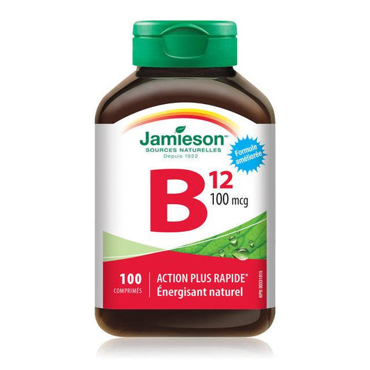 Jamieson Vitamin B12 100mcg Methylcobalamin 100 Tablets