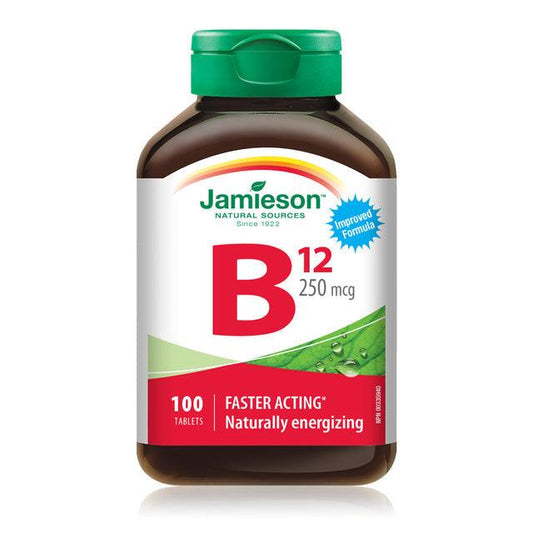Jamieson Vitamin B12 250mcg Methylcobalamin 100 Tablets