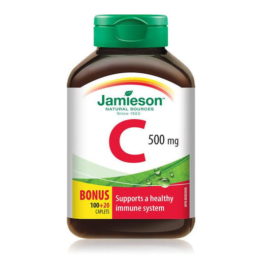 Jamieson Vitamin C 500mg BONUS SIZE 120 Caplets