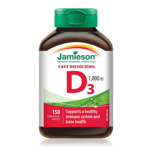 Jamieson Vitamin D3 1000IU 150 Fast Dissolving Sublingual Tablets