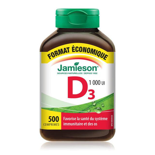 Jamieson Vitamin D3 1000IU VALUE SIZE 500 Tablets