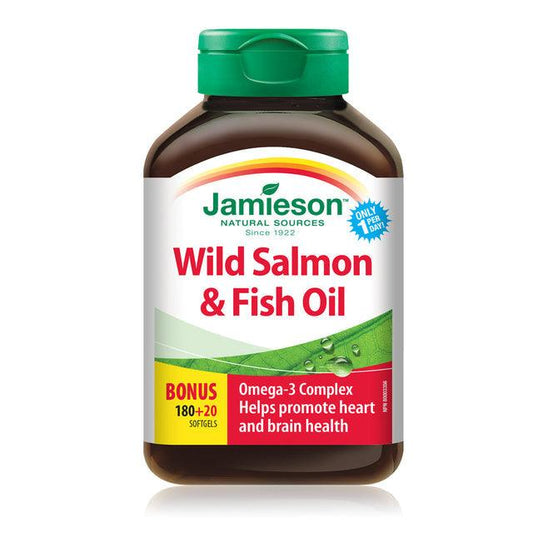 Jamieson Wild Salmon & Fish Oil BONUS SIZE 200 Softgels