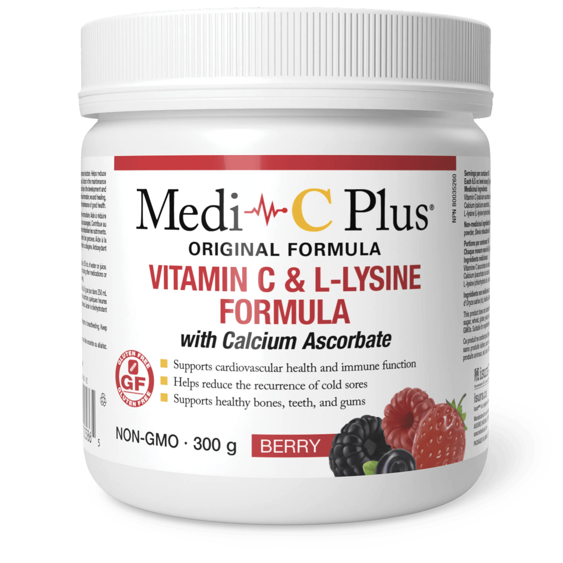 Medi-C Plus Berry with Calcium Powder 300g - Wellness Supplement