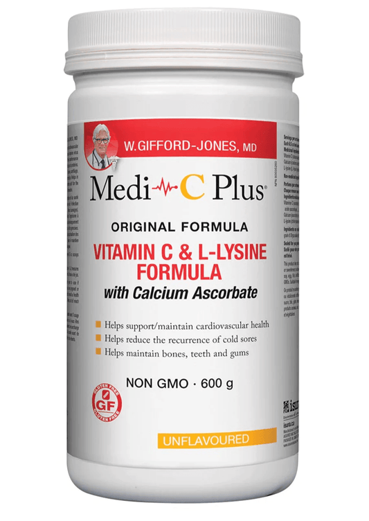 Medi-C Plus Unflavoured with Calcium Pwd 600g - Wellness Supplement