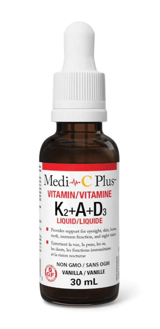 Medi-C Plus Vitamin K2+A+D3 30mL - Wellness Supplement