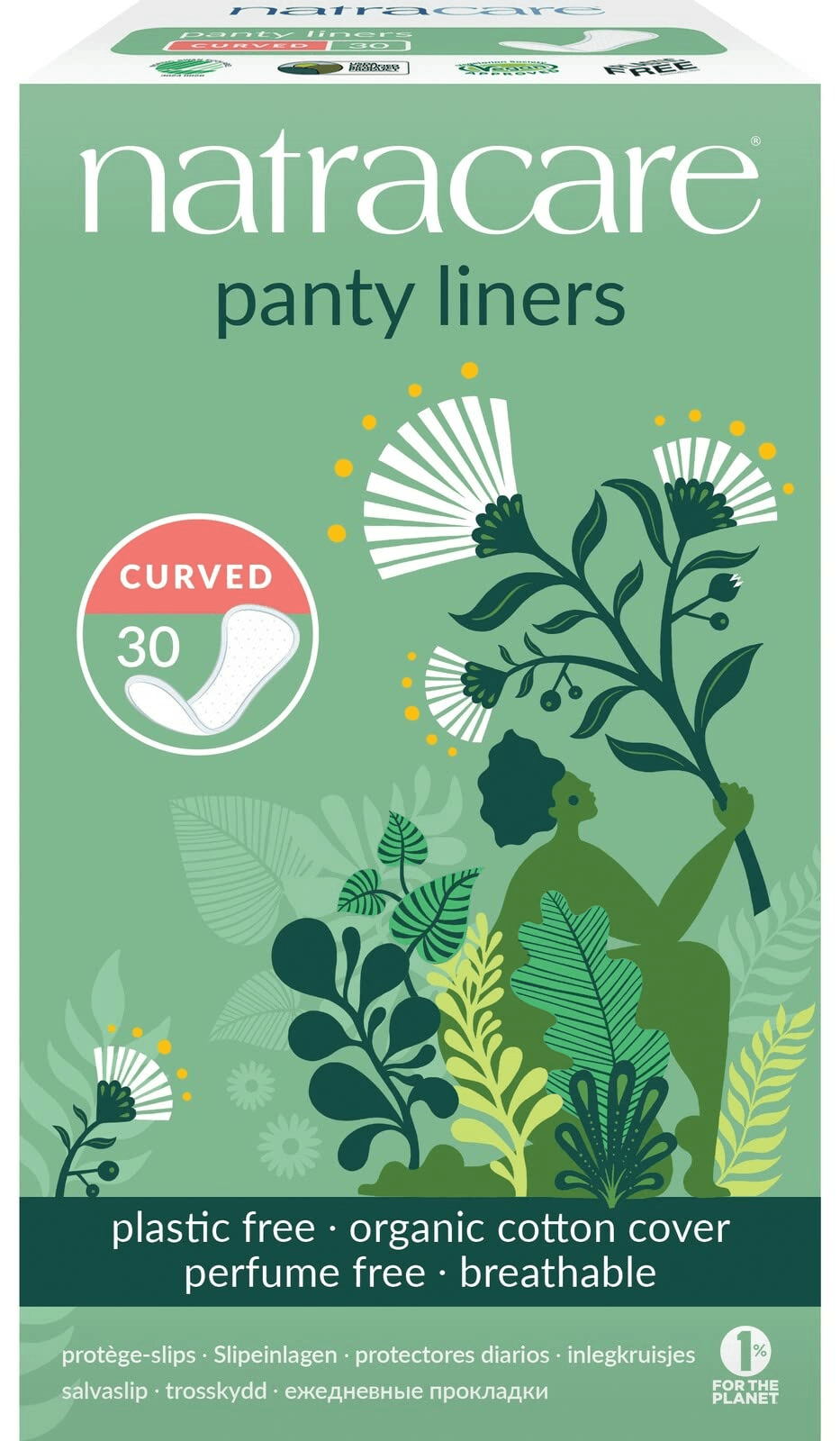 Natracare Curved Panty Liners 30 Units